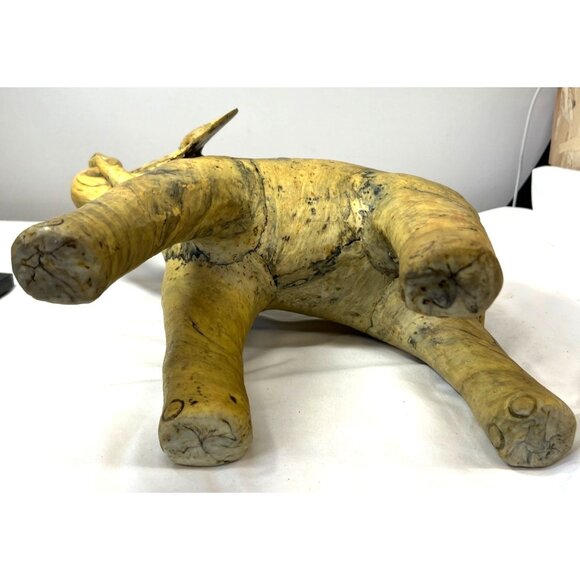 Hand-Carved Crushed Oyster Shell Elephant Figurine, Large - Picture 15 of 15